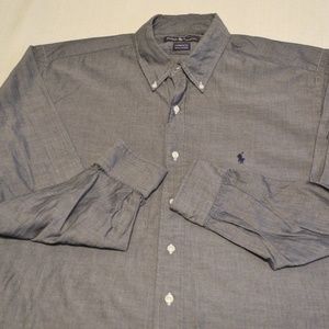 Ralph Lauren Solid Gray Button Up Sz. 16.5